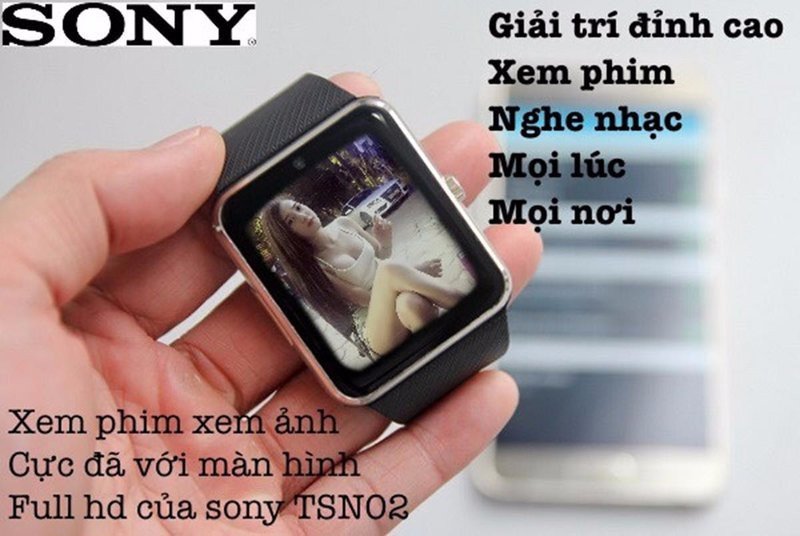 Điện thoại phổ thông đồng hồ thông minh SONY. mã TSN02 3