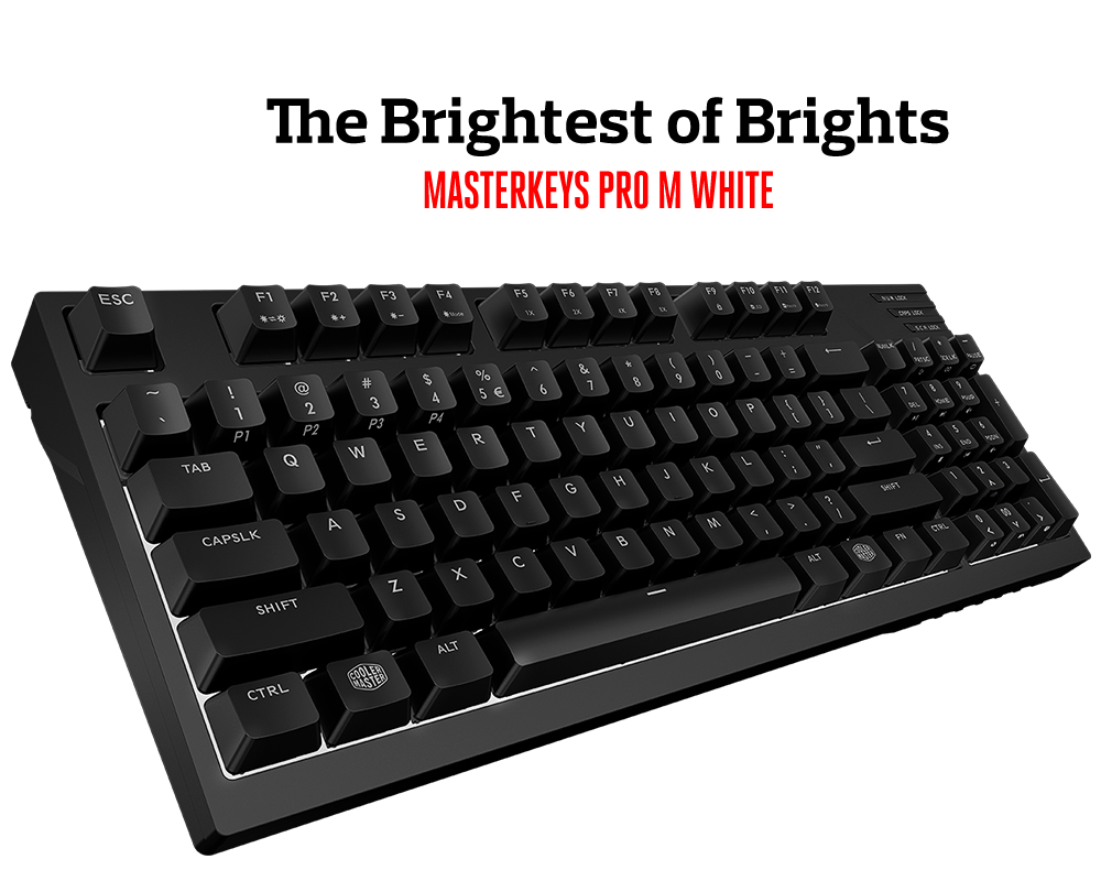 Bàn phím game thủ Masterkeys Pro M White LED (Ảnh 1)