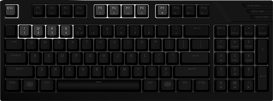 Bàn phím game thủ Masterkeys Pro M White LED (Ảnh 4)