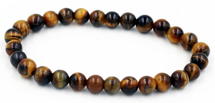 Hạt chuỗi tay đá mắt hổ vàng đen 6 ly 26 hạt (Ảnh 2)