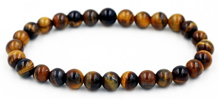 Hạt chuỗi tay đá mắt hổ vàng đen 6 ly 26 hạt (Ảnh 4)