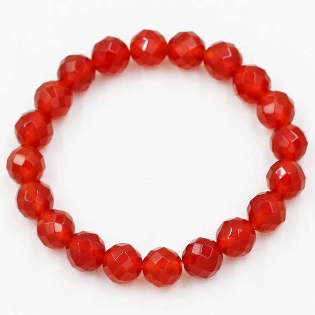 Chuỗi hạt đá thạch anh đỏ cắt giác 8 ly 20 hạt (Ảnh 1)