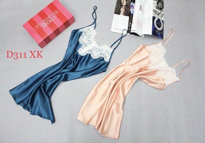 Đầm ngủ phi lụa hàng xuất khẩu cao cấp - D311 2