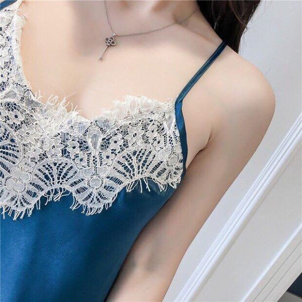 Đầm ngủ phi lụa hàng xuất khẩu cao cấp - D311 7