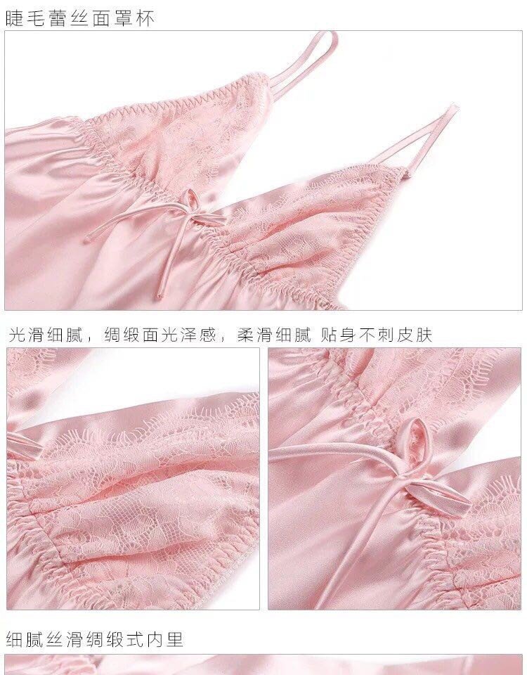 Đồ bộ ngủ phi lụa hàng xuất khẩu - B989 4