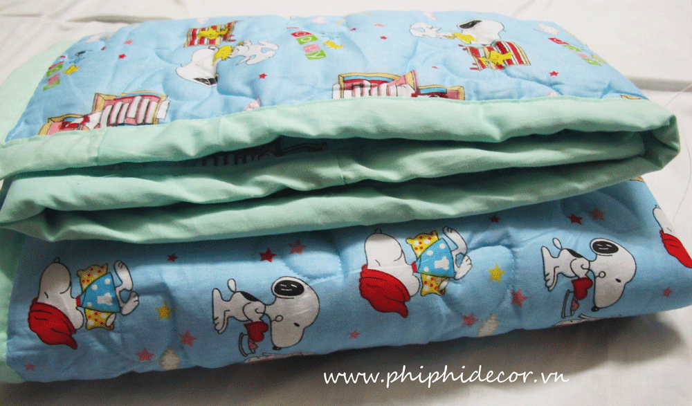 Mền em bé Snoopy xanh (Ảnh 1)
