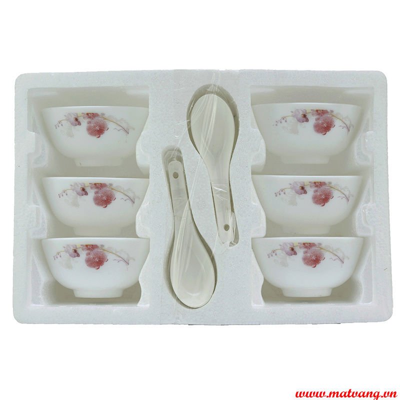 Bộ 6 chén 6 muỗng Opal (Ảnh 1)