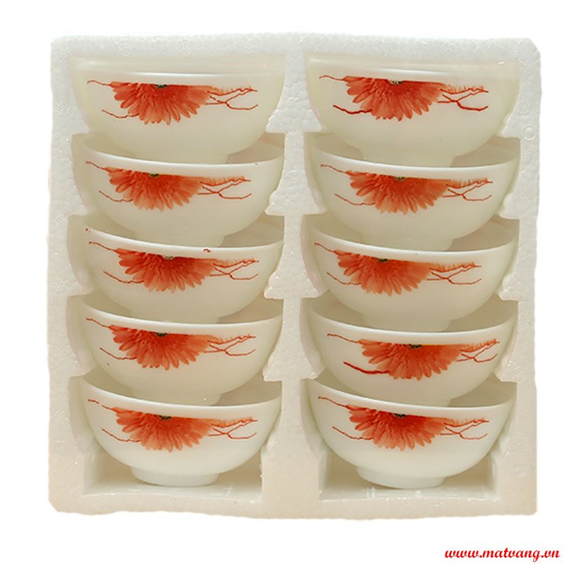 Bộ chén Opal 10 cái (Ảnh 1)