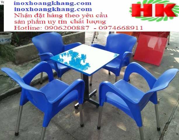 Ghế nhựa cafe inox Hoàng Khang 02 (Ảnh 1)