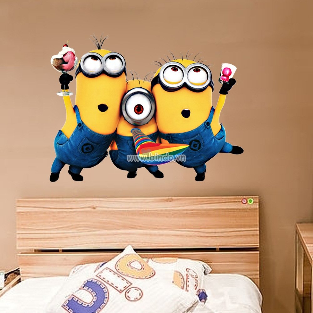 Decal dán tường Minions bạn thân