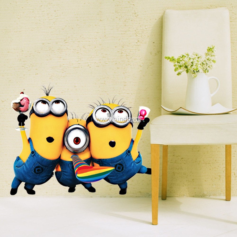 Decal dán tường Minions bạn thân