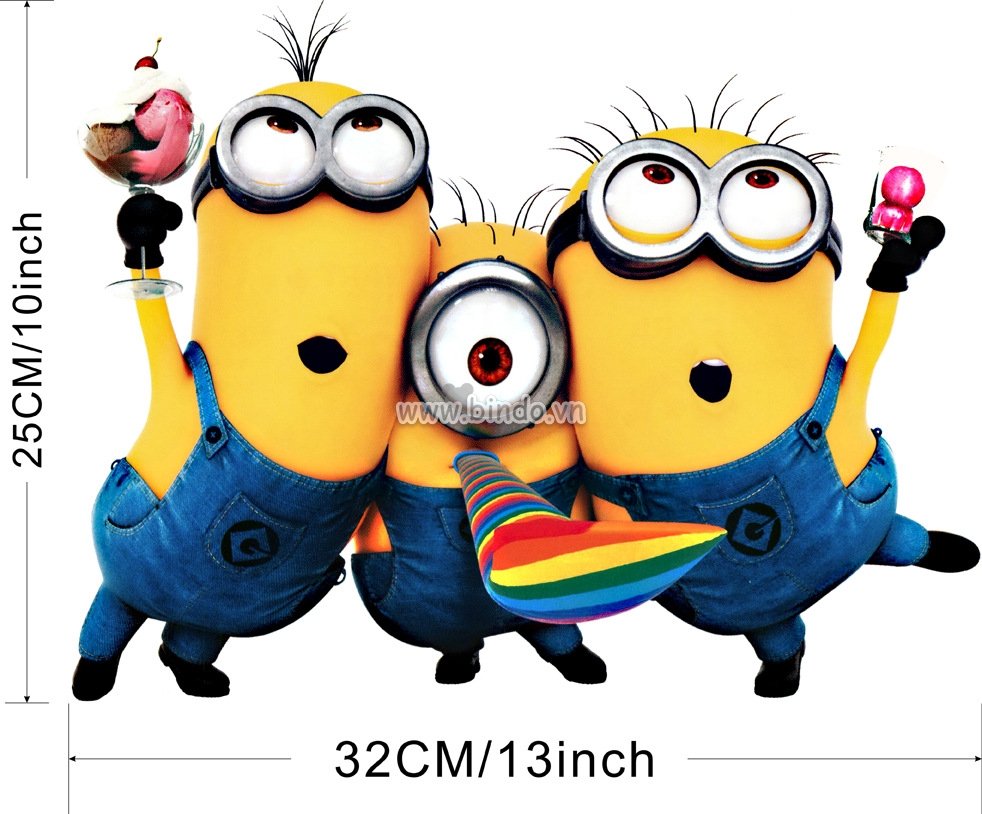 Decal dán tường Minions bạn thân