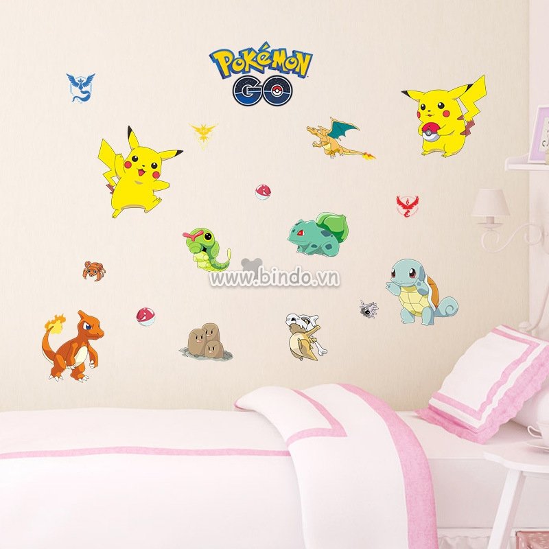 Decal dán tường PoKeMon Go 2