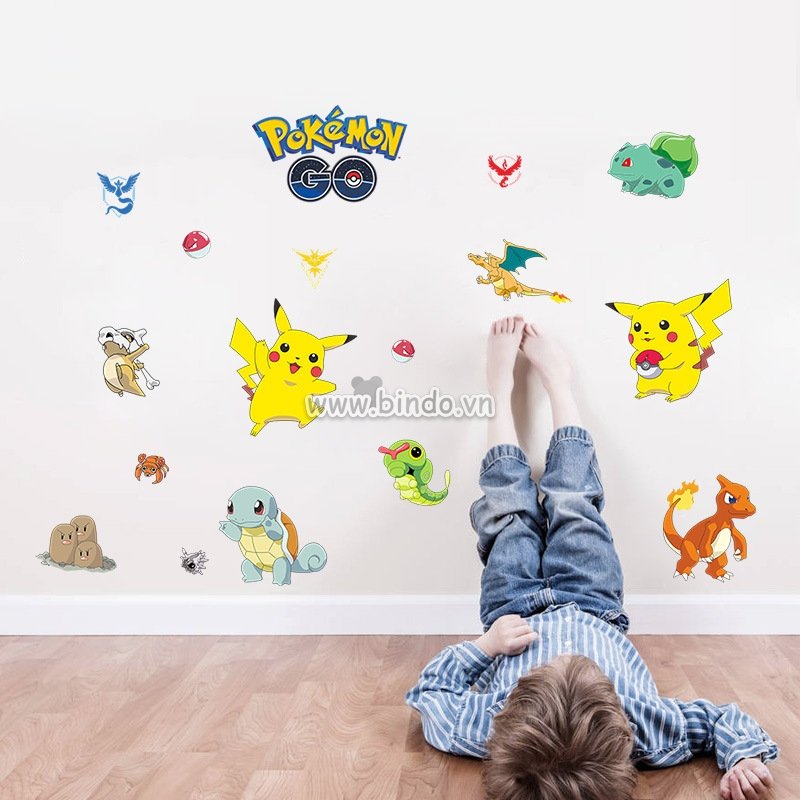 Decal dán tường PoKeMon Go 2