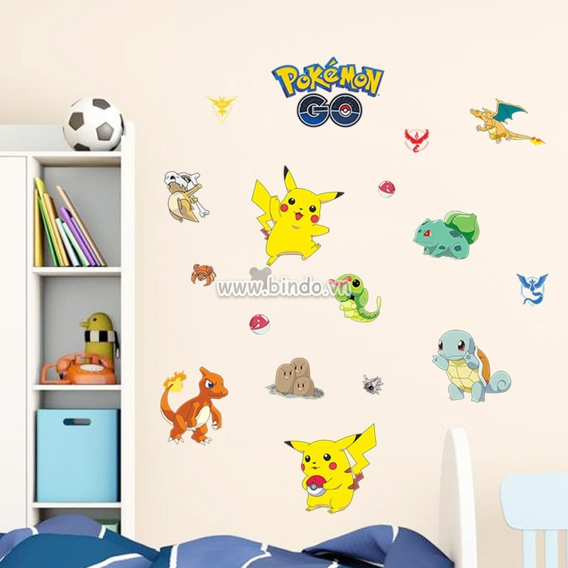 Decal dán tường PoKeMon Go 2