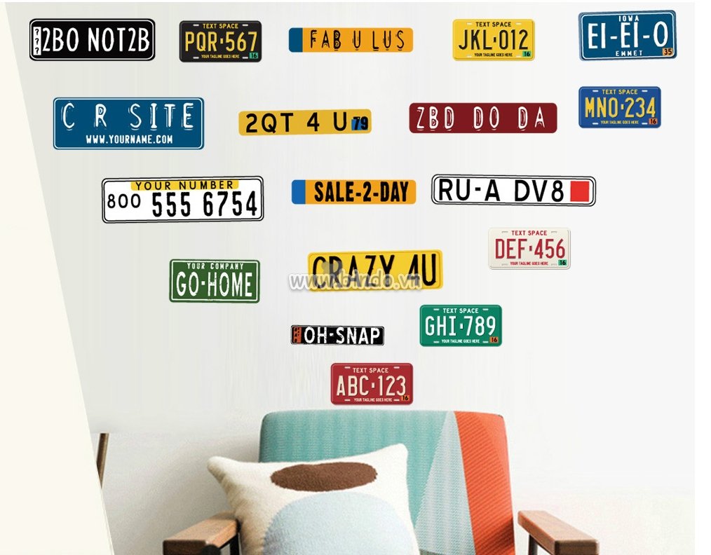 Decal dán tường Các biển chữ cái