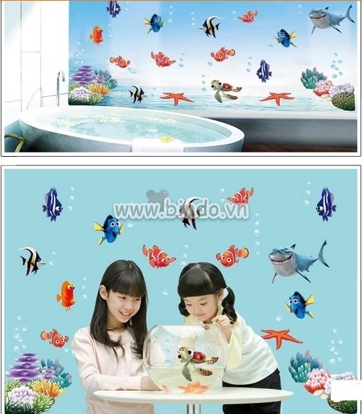 Decal dán tường Cá nemo