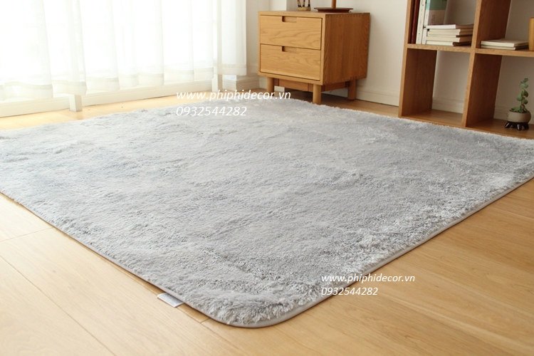 Thảm lông mảnh xám 3 size (Ảnh 5)