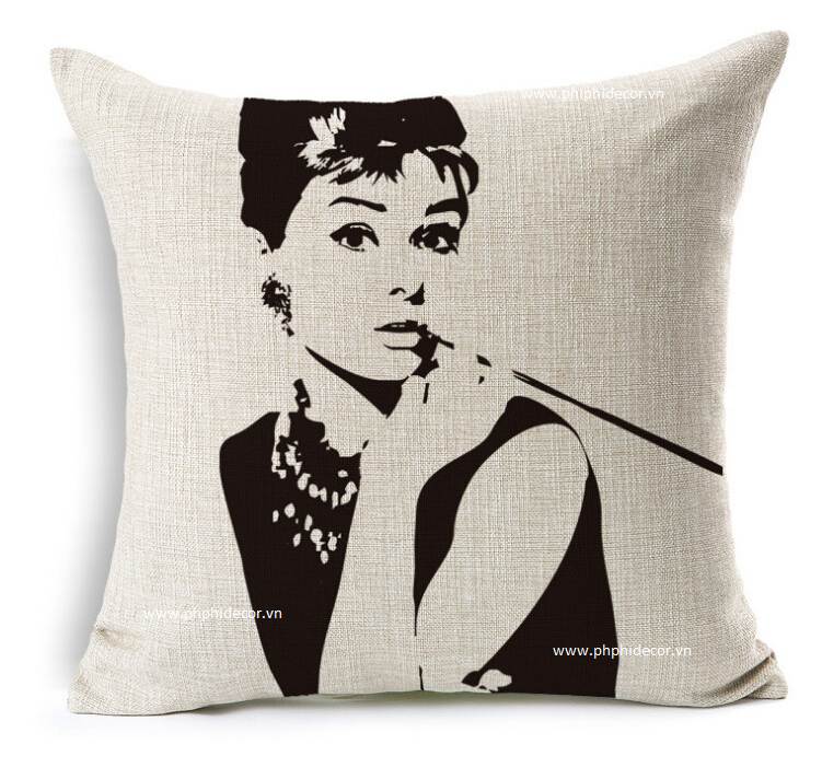 Gối sofa trang trí Marilyn Monroe 1 PPH187A (Ảnh 1)