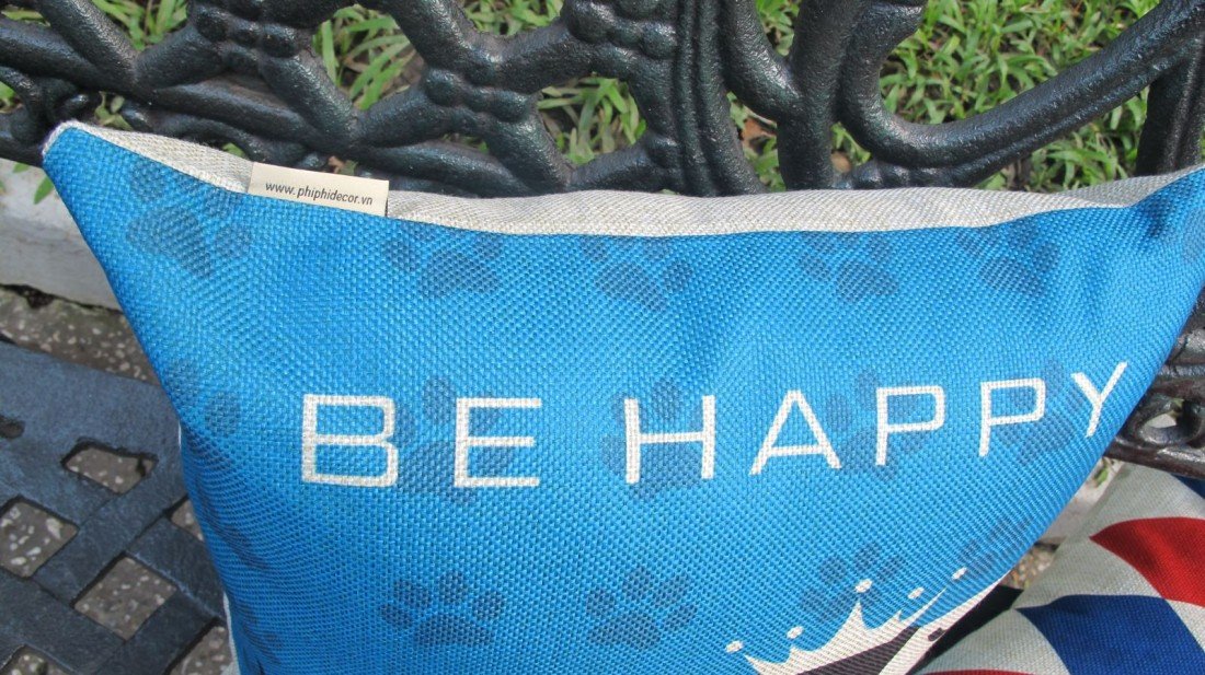Gối sofa trang trí Be Happy HH09 (Ảnh 2)
