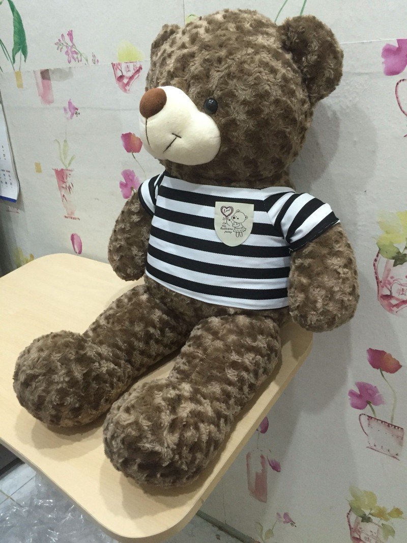 Gấu bông teddy 1m màu xám khói (Ảnh 4)