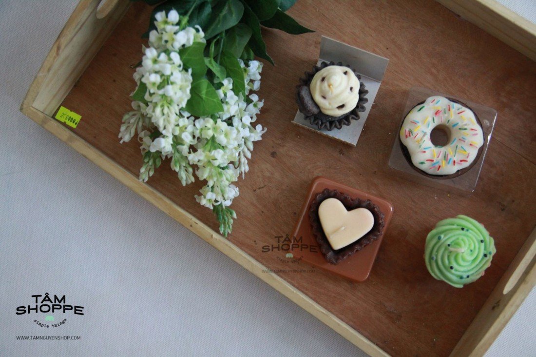 Nến trang trí hình bánh cupcake, donuts (Ảnh 2)