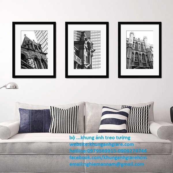 khung tranh treo tường 3 bộ